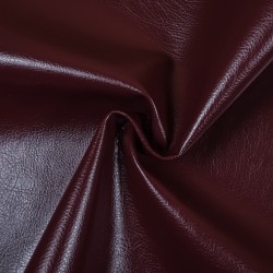 Ткань Дерматин (Кожзам) для мебели, цвет Бордовый (на отрез)  в Златоусте