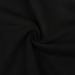 Ткань Футер 3-х нитка, Петля, цвет Черный (на отрез)  в Златоусте