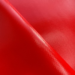 Ткань ПВХ 600 гр/м2 плотная, Красный (Ширина 150см), на отрез  в Златоусте