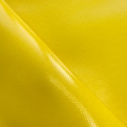 Ткань ПВХ 600 гр/м2 плотная, Жёлтый (Ширина 150см), на отрез  в Златоусте