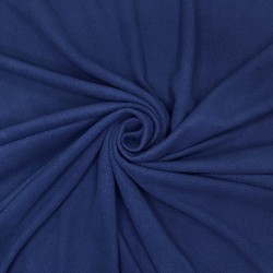 Ткань Флис Односторонний 130 гр/м2, цвет Темно-синий (на отрез)  в Златоусте