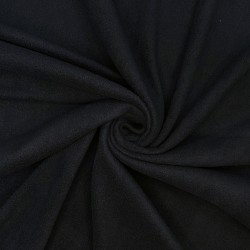 Ткань Флис Односторонний 130 гр/м2, цвет Черный (на отрез)  в Златоусте