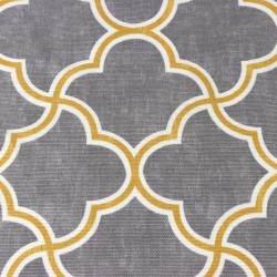 Интерьерная ткань Дак (DUCK), принт &quot;Орнамент на Сером&quot; (на отрез)  в Златоусте