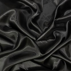 Ткань Атлас-сатин, цвет Черный (на отрез)  в Златоусте