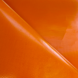 Ткань ПВХ 450 гр/м2, Оранжевый (Ширина 160см), на отрез  в Златоусте