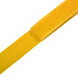Контактная лента 25мм цвет Жёлтый (велькро-липучка, на отрез)  в Златоусте