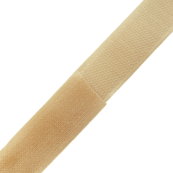 Контактная лента 25мм цвет Кремовый (велькро-липучка, на отрез)  в Златоусте